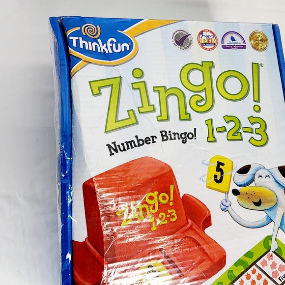 Think Fun Zingo 1-2-3 Number Bingo Kids Game Ages 4 and up 2-6 Players-New - Picture 3 of 9